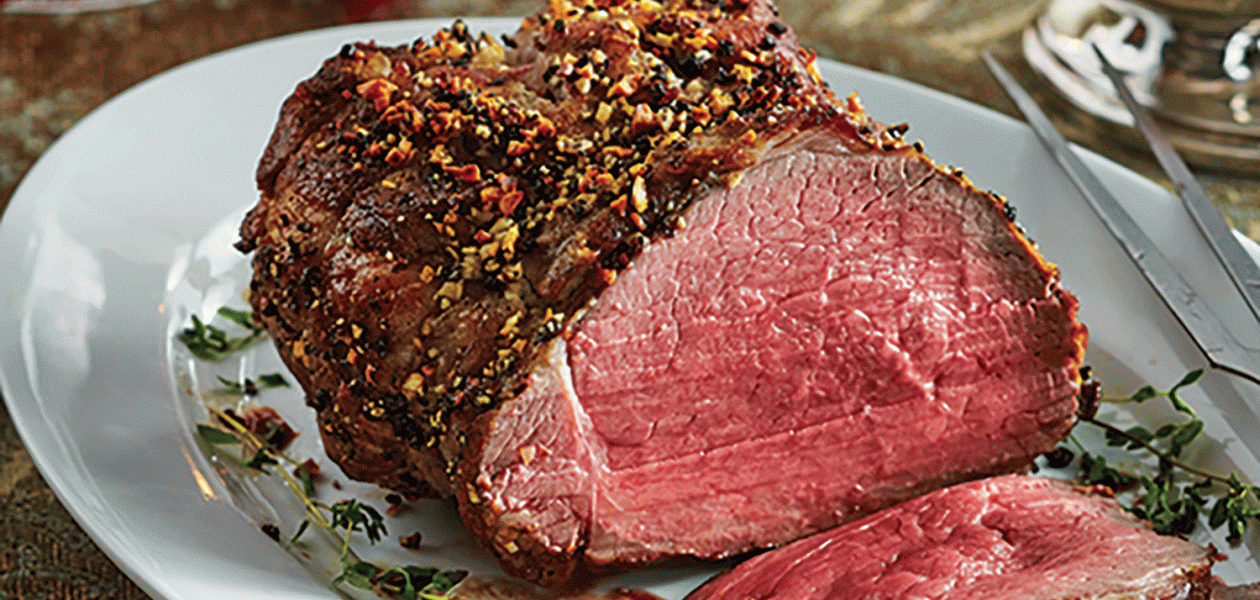 Garlic Crusted Roast Beef With Green Beans And Mushrooms Sobeys Inc 