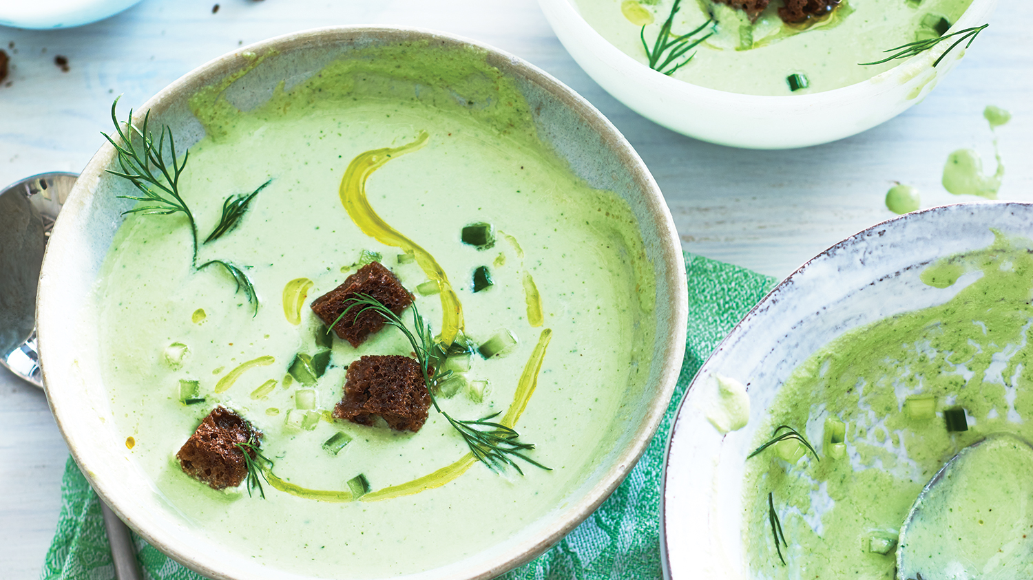 Chilled Cucumber & Dill Soup with Rye Croutons - Sobeys Inc.