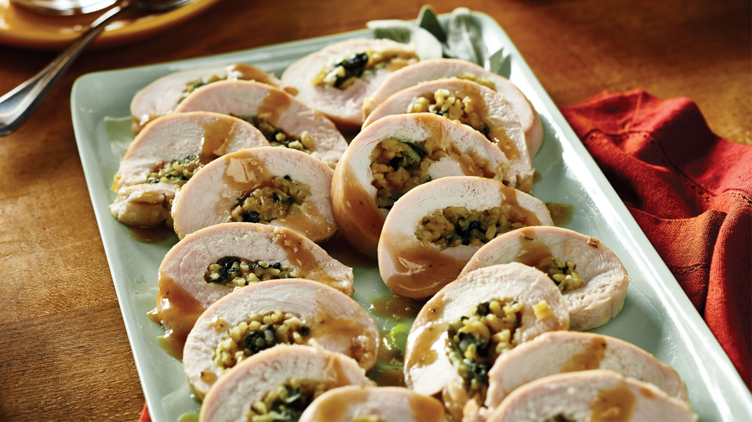 Swiss Chard Brown Rice Stuffed Turkey Roll Sobeys Inc