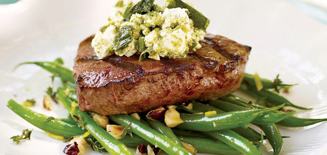 Grilled Steak with Green Onion & Goat Cheese Topping - Sobeys Inc.