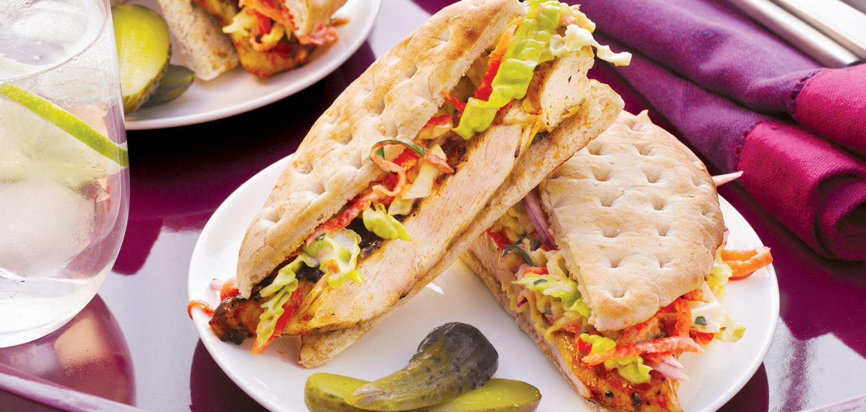 Honey Garlic Grilled Chicken Sandwich with Creamy Coleslaw ...