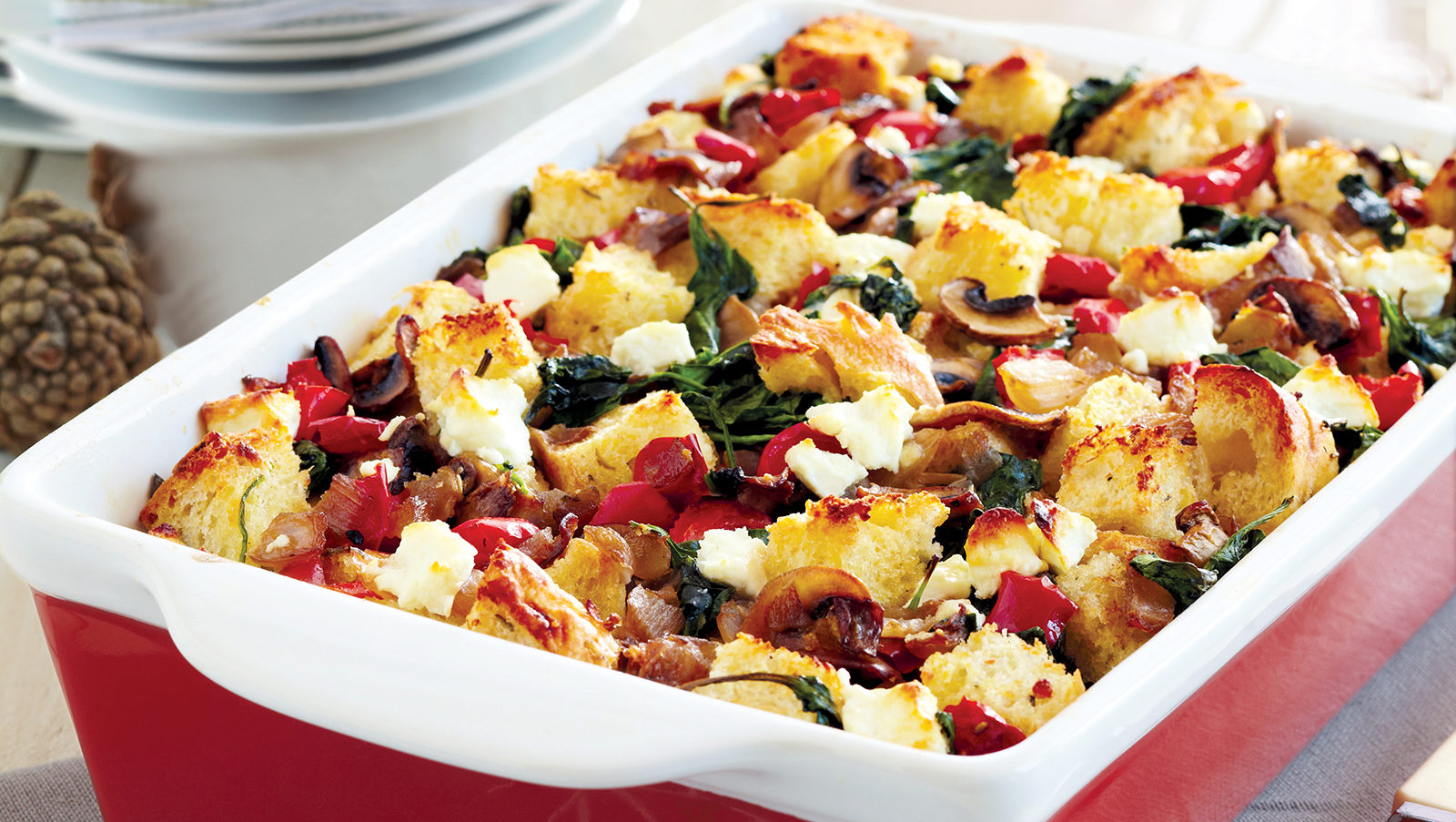 Mushroom Spinach Goat Cheese Strata Sobeys Inc