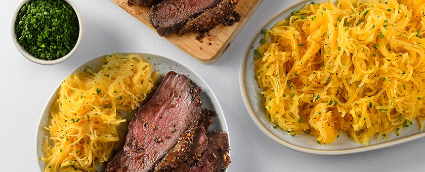 Montreal Steak Spiced Roast Beef with Spaghetti Squash - Sobeys Inc.