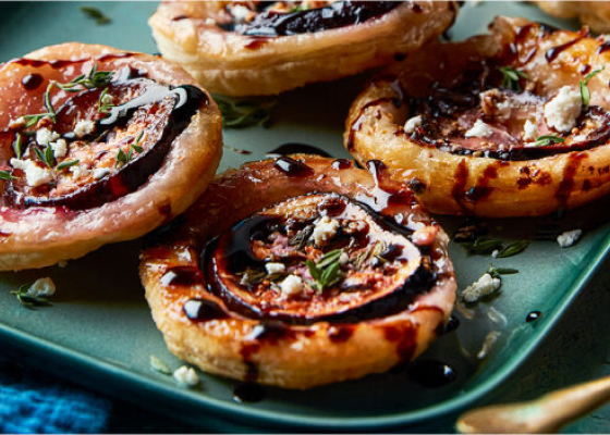 Fig & Feta Upside-Down Puff Pastry Tarts