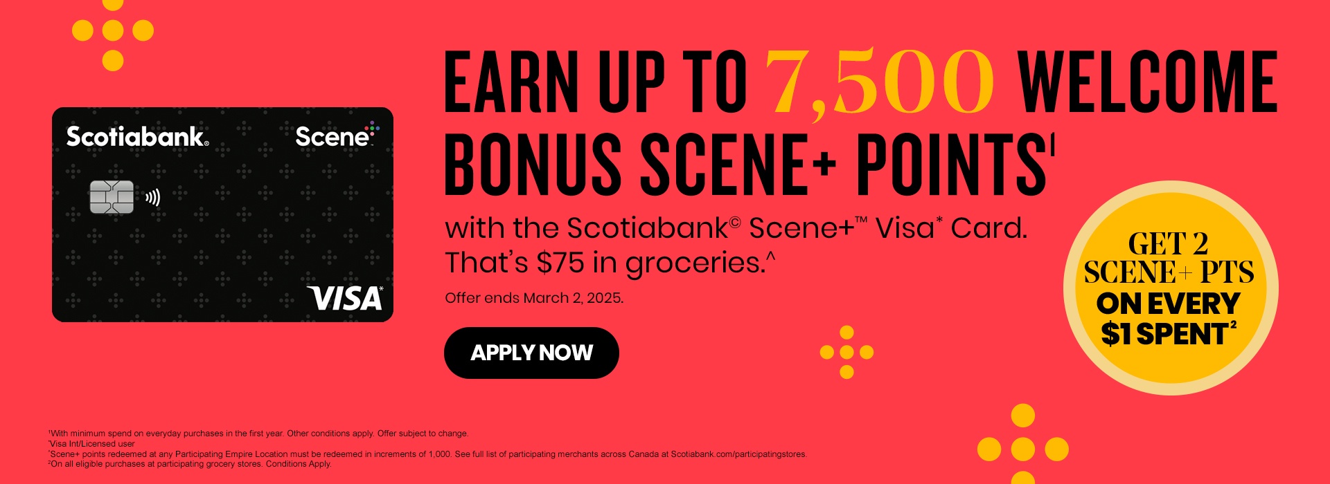 ScotiabankÂ® Scene+â„¢ Visa Card