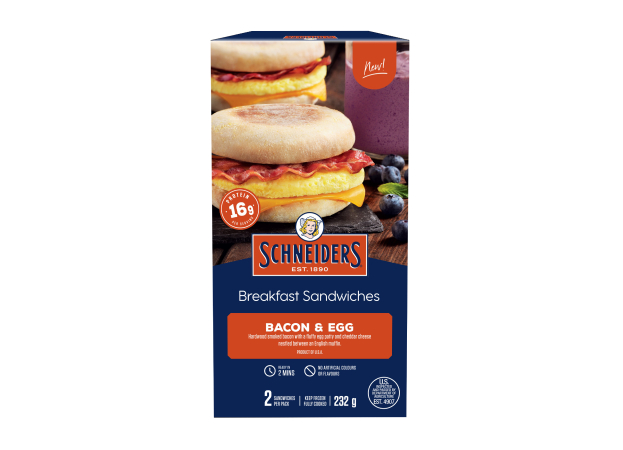 Schneiders® Bacon & Egg Breakfast Sandwiches