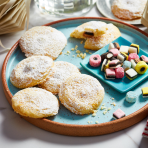 Allsorts-Stuffed Orange Shortbread Cookies