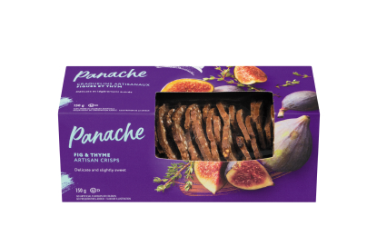 Package of Panache Fig & Thyme crisps 