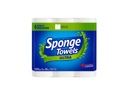 SpongeTowels® Ultra Paper Towel Ultra Absorbent 2-Ply 6 Rolls