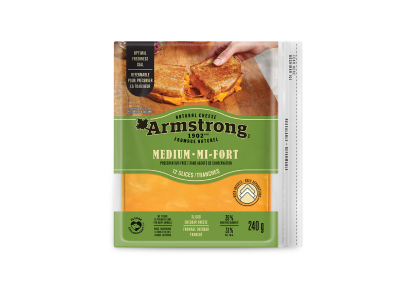 Armstrong Medium Cheddar Cheese Slices 240g