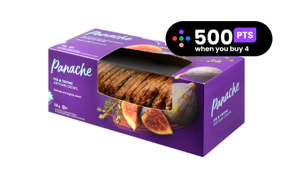 Package of Panache Fig & Thyme crisps