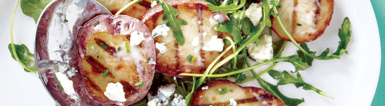 Grilled Potato with Blue Cheese Arugula cropped