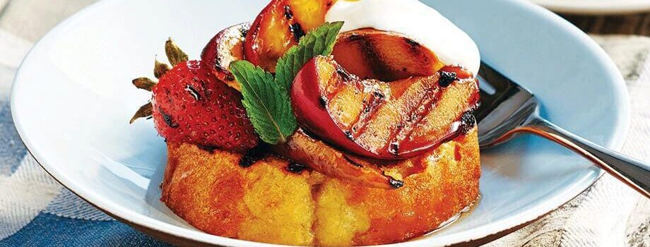 Grilled Fruit Pound Cake