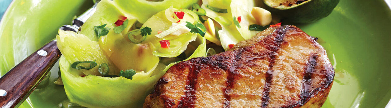 Grilled Pork Chop Mango Salad