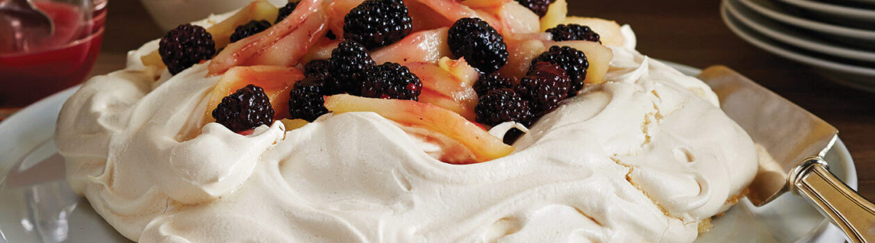 Low Fat Pavlova Spiced Pears Sob