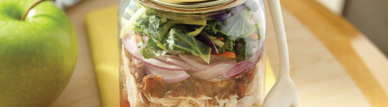 Mason Jar Chicken Club Salad