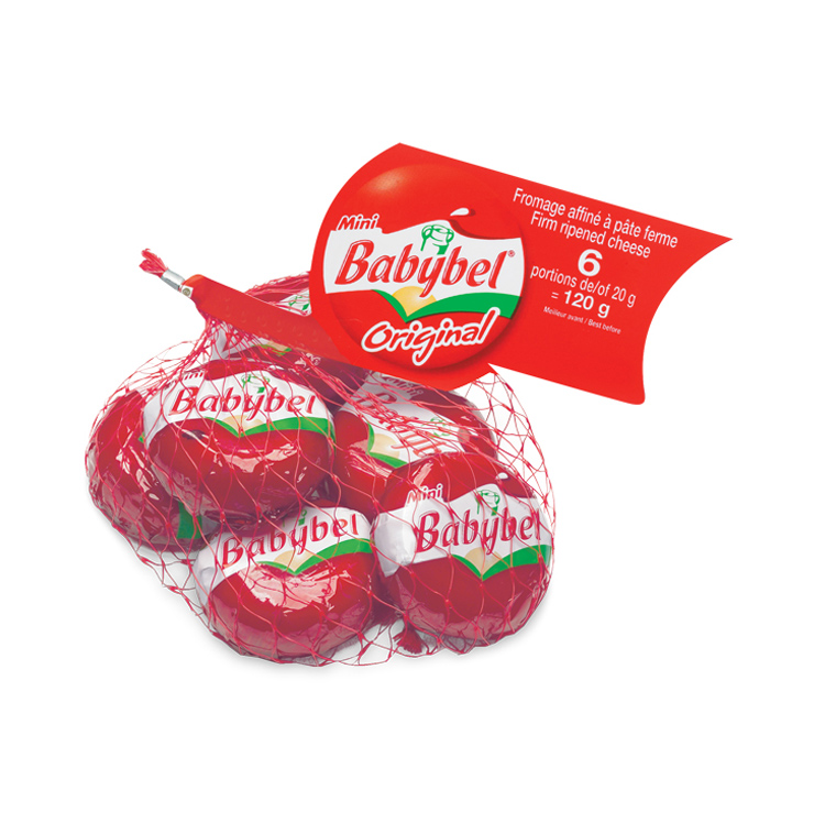 A bag of 6 mini babybel originals