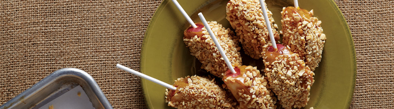 Peanut Brittle Apple Pops