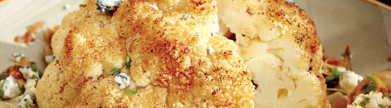 Roasted Cauliflower with Sage Blue Cheese