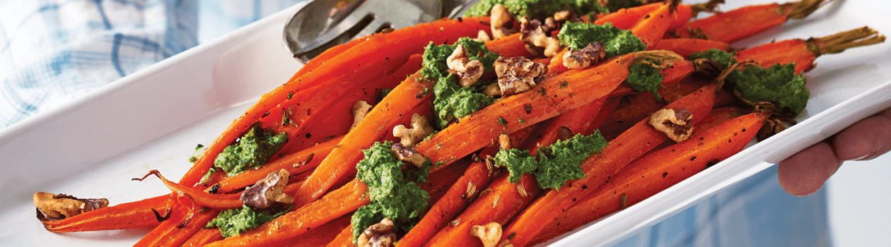 Roasted Carrots Carrot Top Pesto