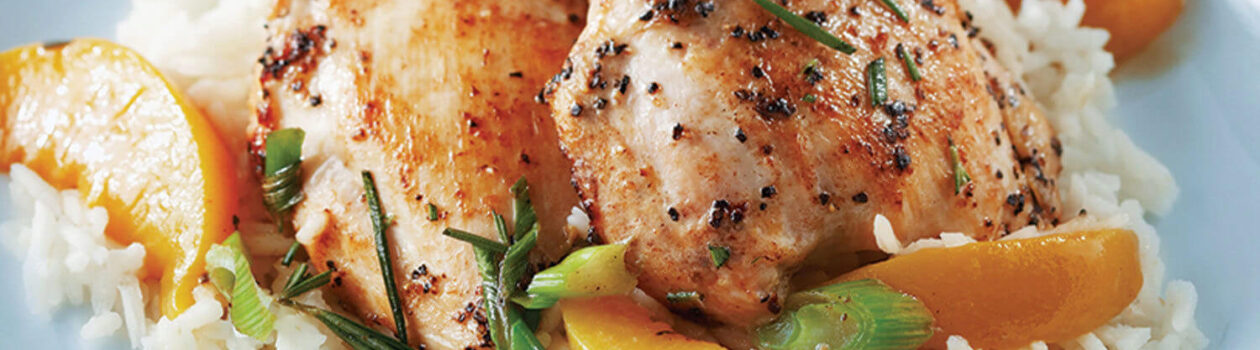 Sautéed Dijon Chicken with Peaches