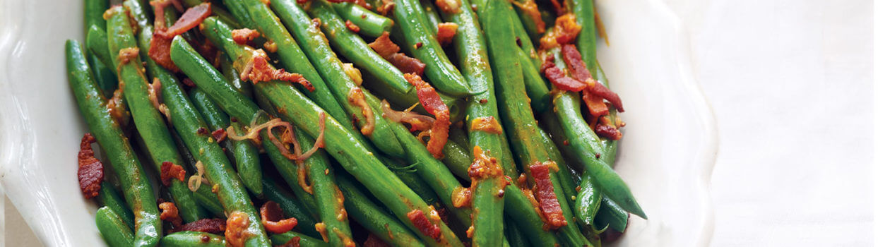 Sautéed Green Beans with Shallots and Bacon