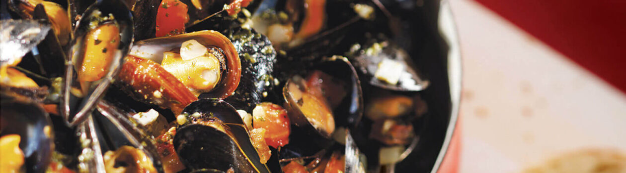 pesto mussels