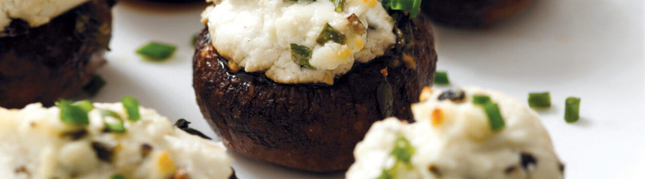 goat cheese stuffed mushroom