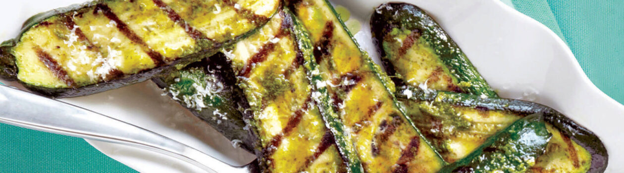 Grilled Zucchini Herbs Parmesan