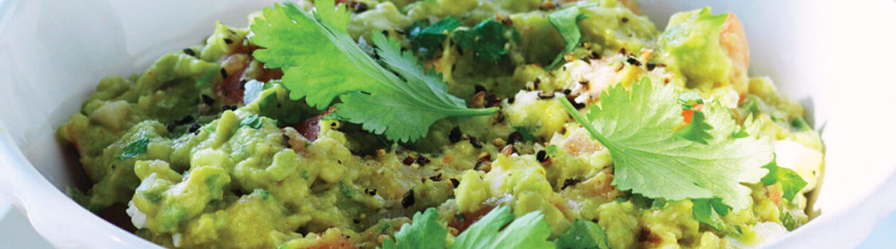 guacamole with goat cheese tomato