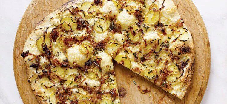 Potato Caramelized Onion Rosemary Pizza