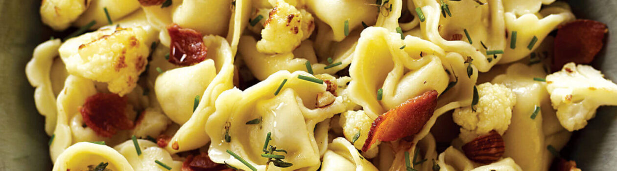 Cheese Tortellini with Roasted Cauliflower Filberts cropped