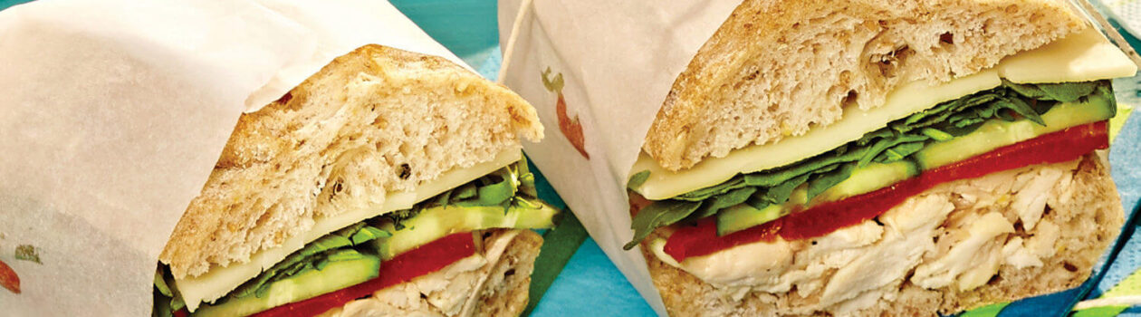 roasted chicken sweet pepper sandwiches