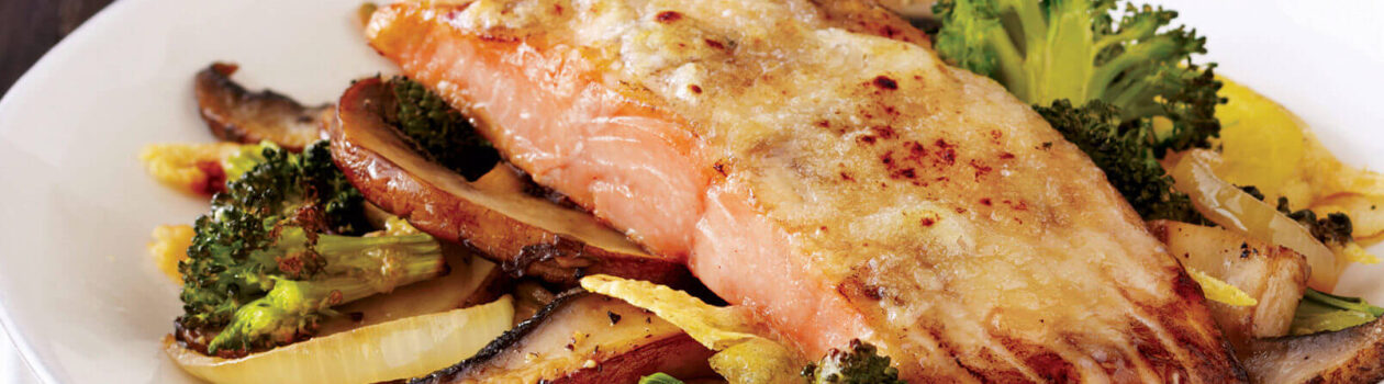 salmon broccoli gratin