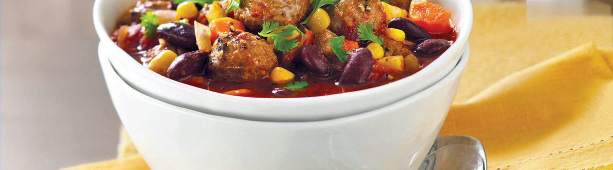 slow cooker turkey meatball chili