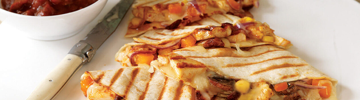 speedy chicken quesadillas